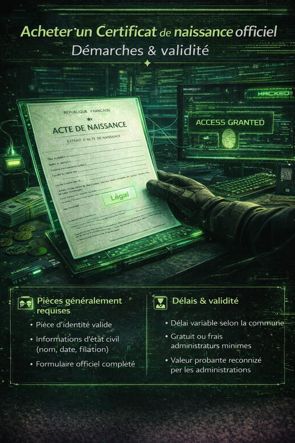 Acheter un certificat de naissance officiel
